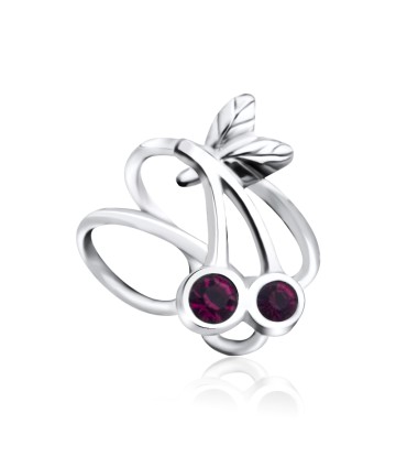 Sweet Cherry Shape Silver Ear Cuff EC2-12